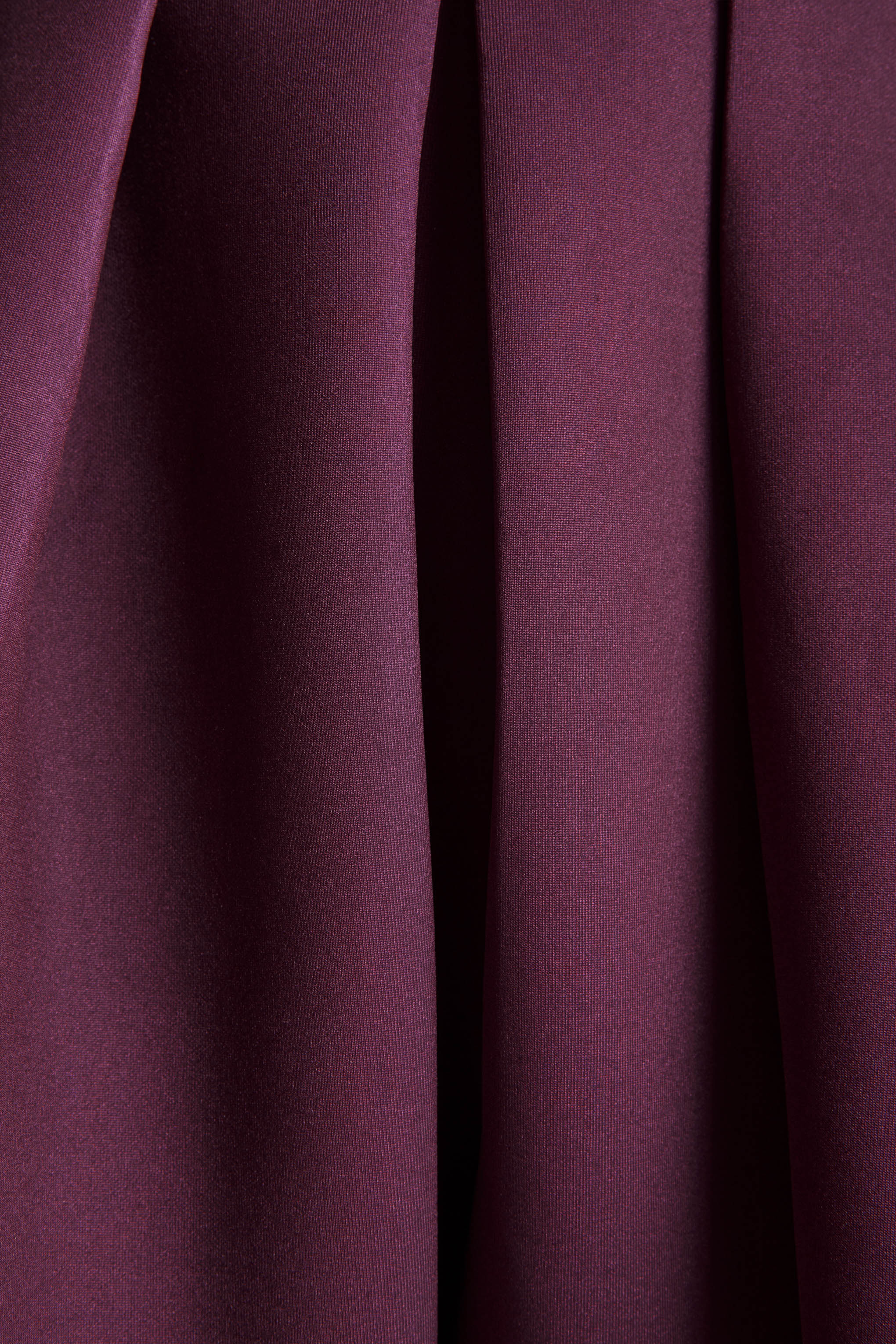 Jamila | Robe mi-longue prune à encolure arrondie - Image 6