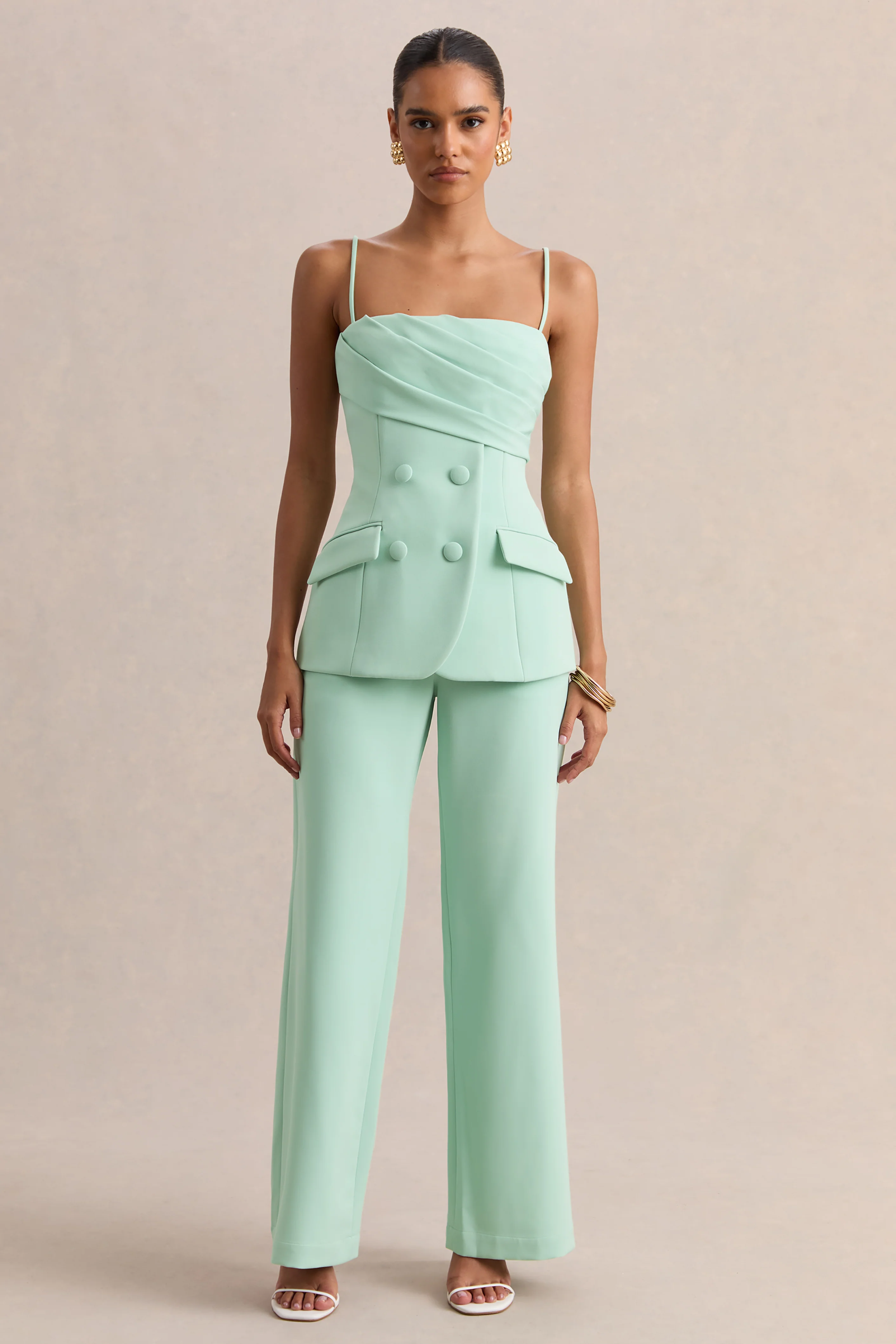 Malou | Pantalon tailleur en sauge - Image 5