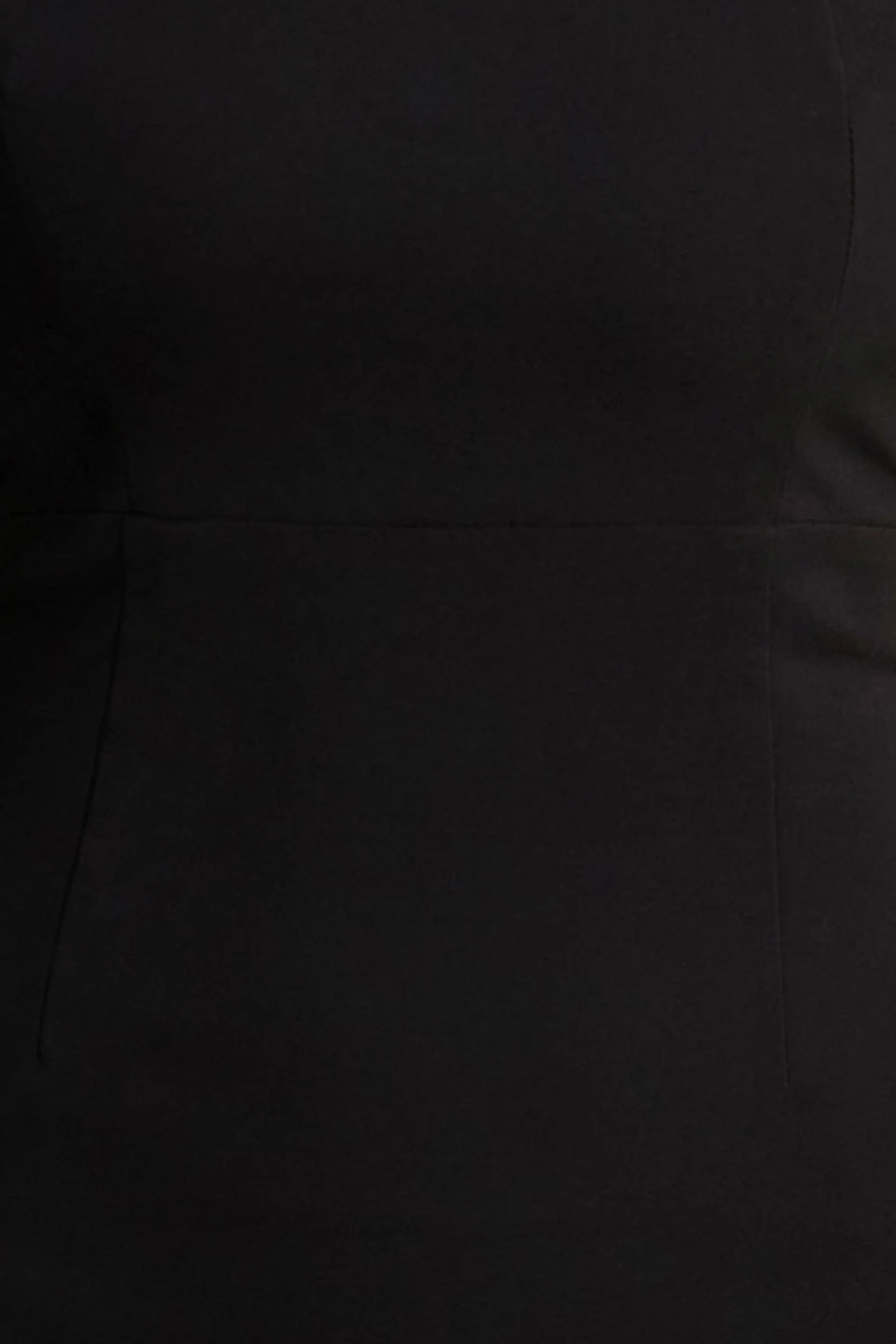 Retreat | Robe longue noire à décolleté carré avec manches bouffantes en satin - Image 6