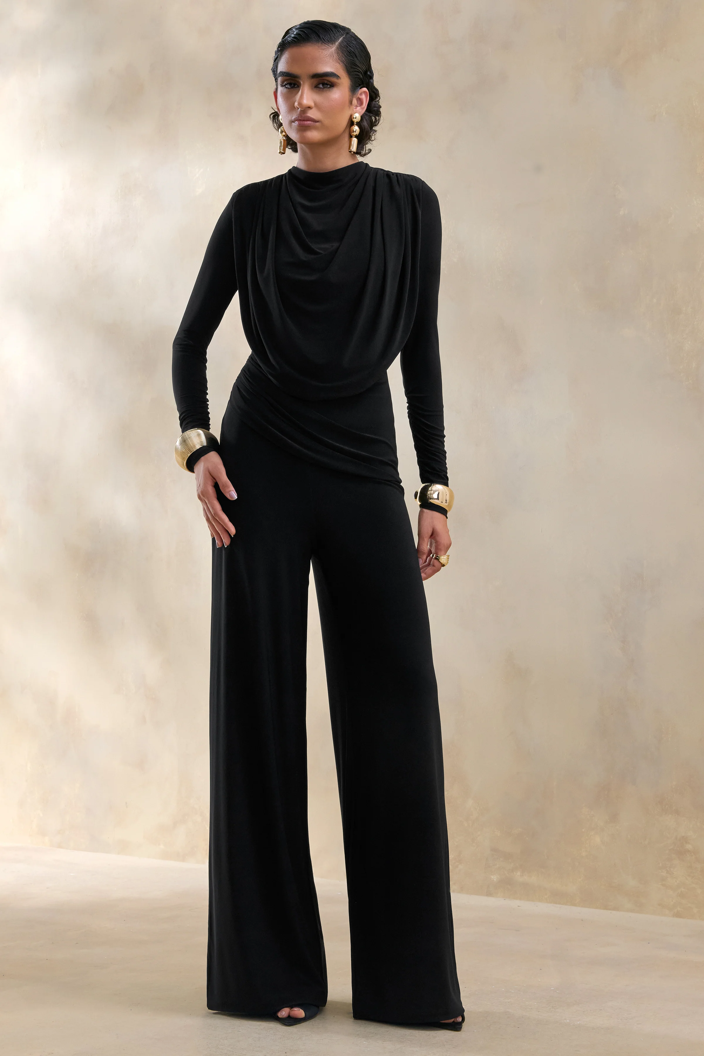 Safirra | Pantalon noir à jambes larges - Image 6