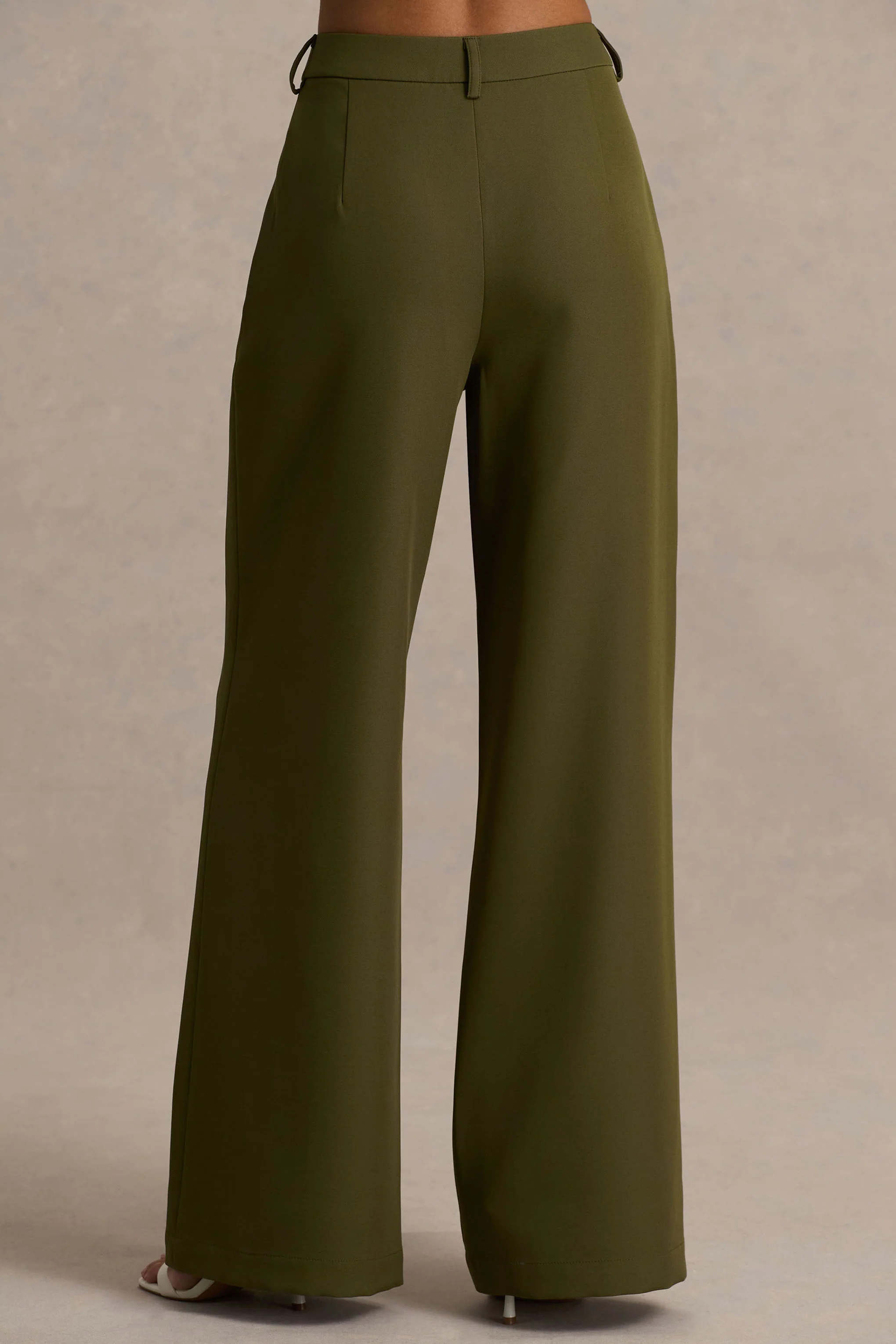 Silvia | Pantalon vert olive à jambes droites - Image 4