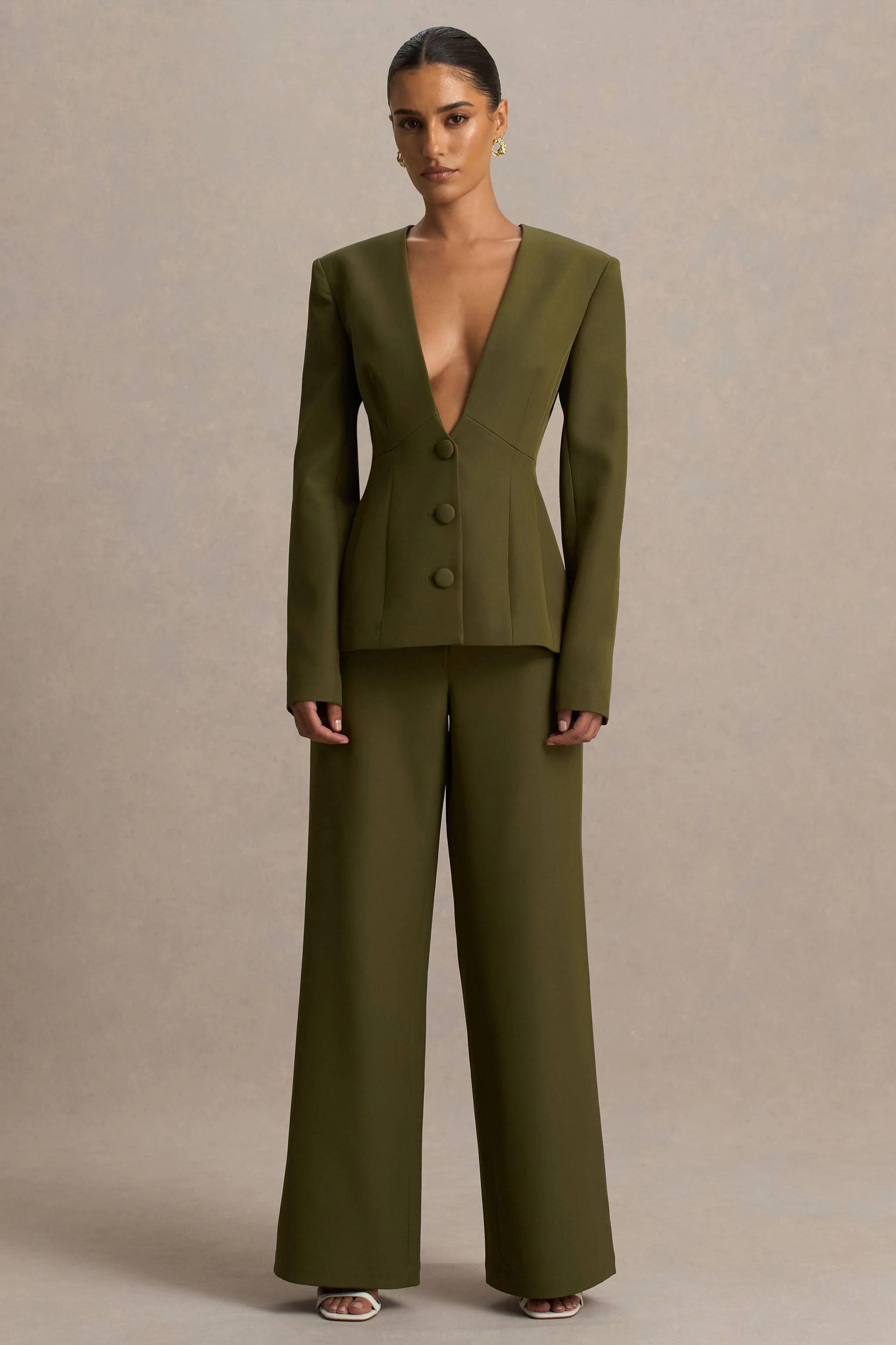 Silvia | Pantalon vert olive à jambes droites - Image 6