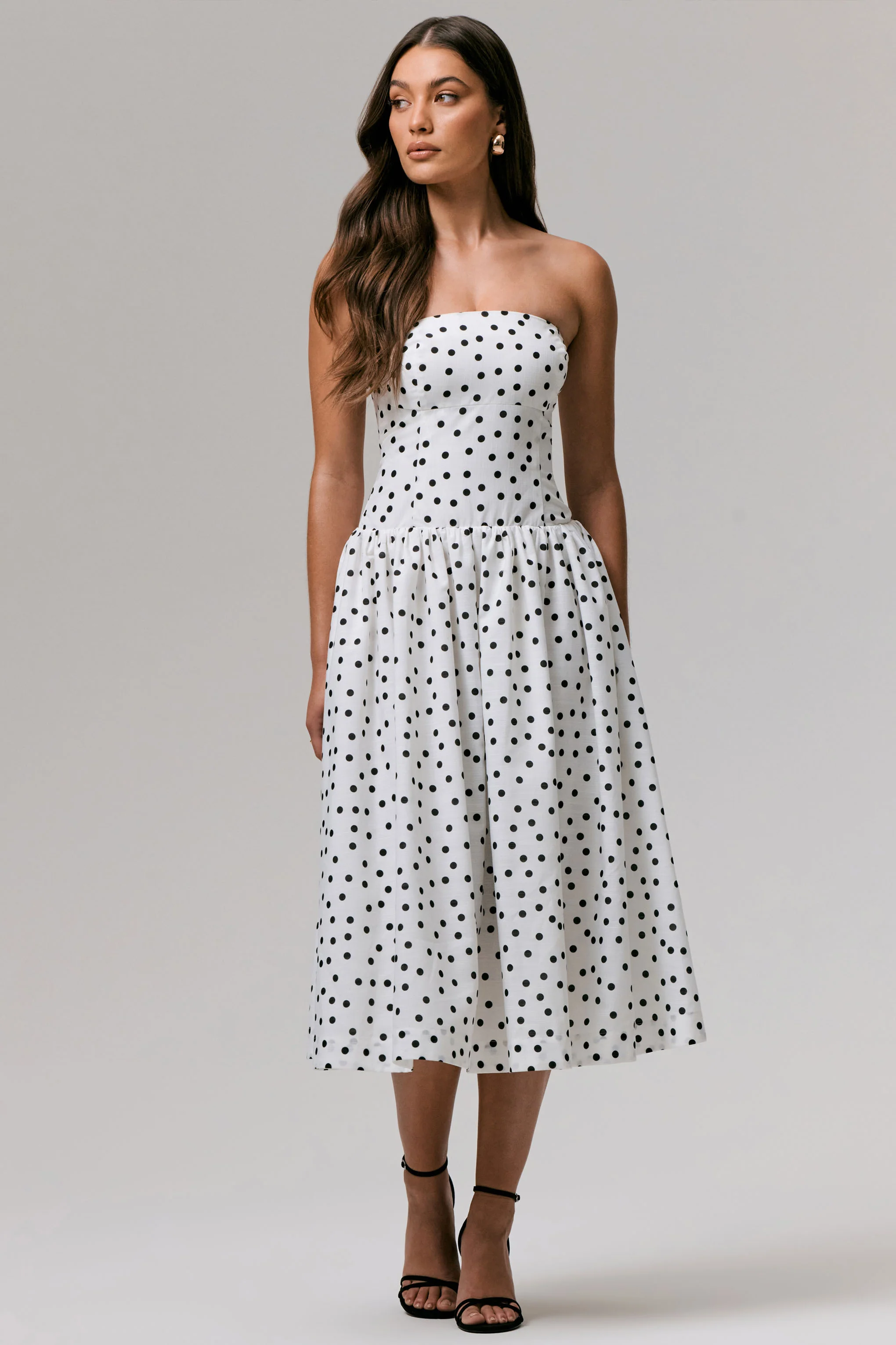 Triumph | Robe mi-longue bandeau à pois - Image 3